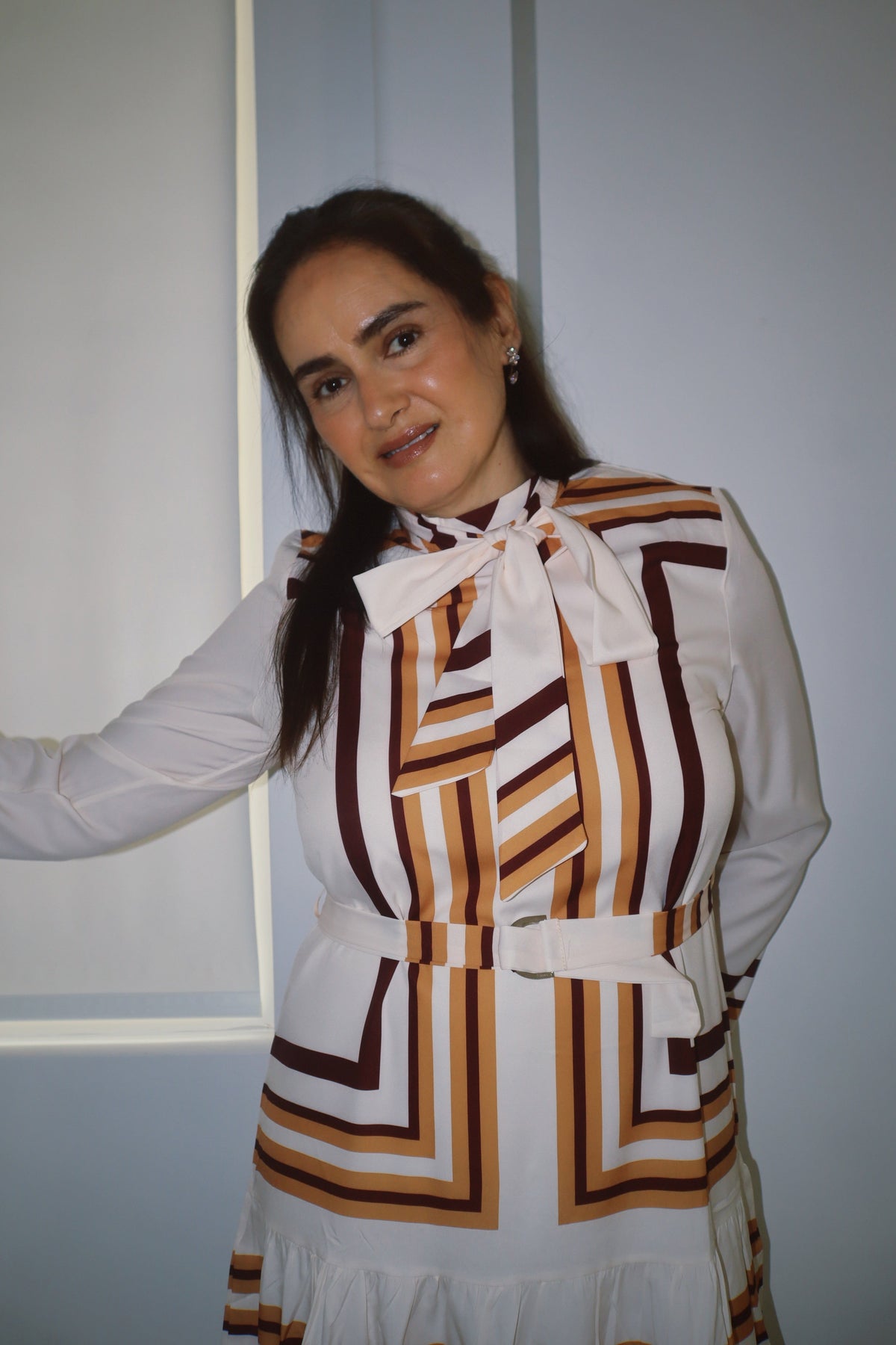 The Milano Stripe Bow Dress